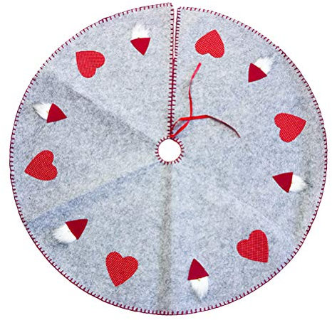 BESTOYARD Weihnachtsbaum Decke Grau für Weihnachtsbaum Deko 100cm