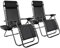 T-LoVendo Pack 2 Tumbonas o Sillas de Exterior Plegables para jardín, Playa, Piscina, terraza. Gravedad Zero 2 Unidades, Acero Ligero, Portavasos y Reposacabezas.