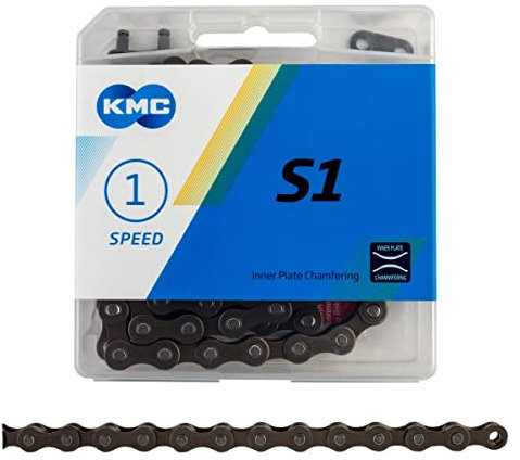 KMC, S1, Kette, Geschwindigkeit: 1, 1/8'', Glieder: 112, Braun, Schwarz, Einheitsgröße