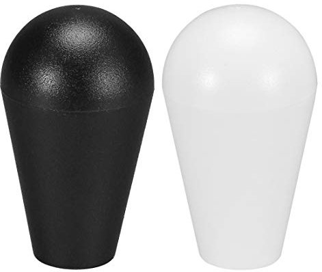 uxcell Ellipse ovaler Joystickkopf, Wippkugel oben, Griff für Arcade-Spiele, teile, WeiÃŸ / Schwarz, 2 Stück