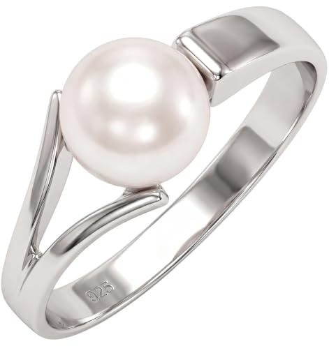 Jobo Damen-Ring aus 925 Sterling Silber mit Perle