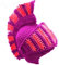 YEKEYI Lustige Ritterhelm Beanie mit Bart Mütze Handgemachte Strickmütze Winter Dicke Kappe Oktopus Hut Halloween Cosplay Skimaske, violett, Einheitsgröße