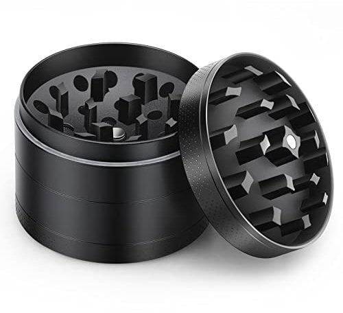 Anpro Grinder en alliage de zinc de qualité supérieure, adapté à la plupart des moulins à herbes, avec écran en maille et couvercle magnétique supérieur, 10,5 cm (55 mm)