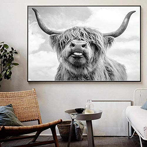 QQVV Puzzles Puzzle Tier, 1000 Stück Holz Puzzle-Highland Cow, Kinder Erwachsene Kinder Gutes Spielzeug für Stressabbau Spielzeug Puzzles_Familiengeschenkdekoration