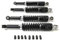 Stoßdämpfer Set 280mm + 300mm Schwarz passend für Simson Duo, Schwalbe, Star KR51, SR4 | 5-fach verstellbar | Tieferlegung | Hydraulisch gefedert