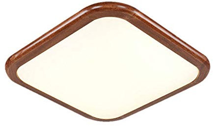 Chinesische quadratische Mahagoni Bordüre Deckenleuchte LED Unterputz Deckenleuchte Dreifarbige Dimmung und einstellbare Deckenbeleuchtung Hochlichtdurchlässigkeit Acryl Lampenschirm Für Teestube Schl