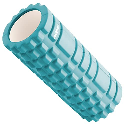 MAXXIVA® Massagerolle 33x14 cm Faszienrolle Trainings-Rolle Fitness-Zubehör Fitness-Training Fitness-Gerät Yoga Gymnastik Pilates Physiotherapie (Türkis)