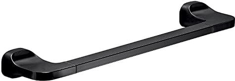 Gedy Krabi Porta Asciugamani CM.35, Colore Nero, Componenti Realizzati in Acciaio Inox e Cromall®, Garanzia 2 Anni, Misure 3,3 x 35 x 7 CM e Peso 0,315 kg, Design R&S
