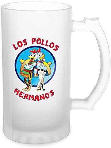 Breaking Bad Los Pollos Hermanos Transparent Bierkrug Stein 500ml Tasse