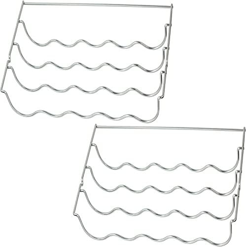 SPARES2GO Wine Bottle Rack Shelf Insert compatible with Russell Hobbs Fridge (457 x 290 x 70mm, Pack of 2)
