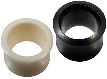 Fly Style 1 Paar Flesh Tunnel aus Horn, Knochen oder Acryl - Ohr Plug Piercing Schmuck, Grösse:16 mm (Paar), Materialart:Horn (schwarz)