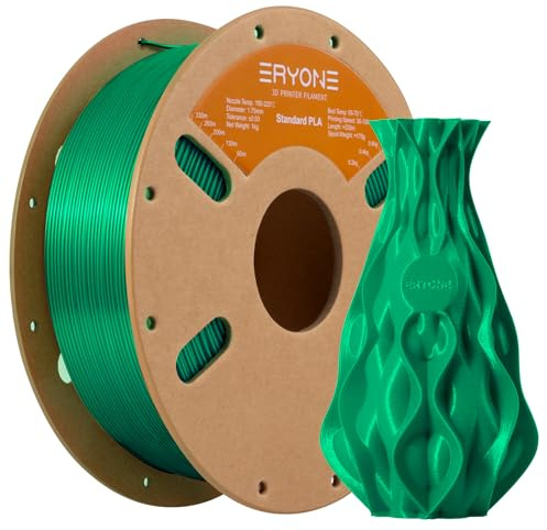 ERYONE PLA Filament 1.75mm, 3D Printer Filament PLA, Dimensional Accuracy +/-0.03mm, 1kg 1 Spool(2.2lbs), Dark Green