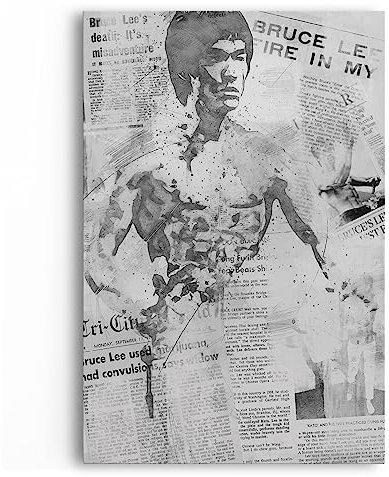 Paul Sinus Bruce Lee Legende Schwarz Weiß Kunstvoll Zeitungsartikel