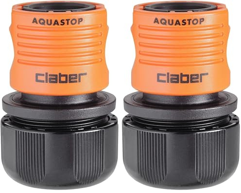 Claber RACCORDO RAPIDO 3/4 AQUASTOP 8605 CLABER (Confezione da 2)