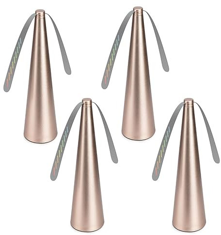 IGTOPS Fliegenwedler Fliegen Fliegenabwehr, Fliegenvertreiber Ventilator, Tragbarer Mückenschutz Fliegenabwehr Tischventilator (4 pcs - Gold)