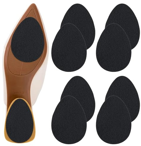Anti Rutsch Pads Sohle,Rutschfeste Sohlen-Aufkleber,Rutschfeste,Gummisohlen Zum Aufkleben,Schuhsohlen-Anti-Rutsch-Griffe,Rutschfeste Selbstklebende Gummipads,Sole Protector,Schwarz,5 Paar