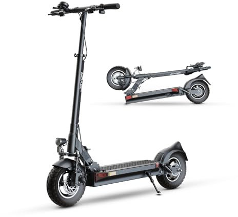 Joyor Y10 - Patinete eléctrico para Adultos - Alta Autonomía 100 km, Motor 500W, Ruedas de Aire 10”, Doble Suspensión, Freno y Luces de Giro, Tres Modos de Conducción - Homologado DGT