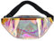 AfitLulu Holographische Bauchtasche Damen Sport Gürteltasche Herren, Hüfttaschen Damen Laufgürtel Handy Wasserdicht Fanny Pack mit 2 Reißverschlusstaschen und Verstellbarem Gurt für Outdoor (Bunt)