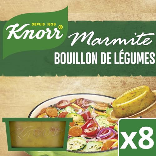 KNORR - marmite bouillon de légumes - riche en goût et à la texture fondante - sans conservateur - 8 capsules