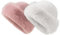 iSpchen Fischerhut Damen Winter Flauschige Bucket Hat Warme Anglerhut Wintermütze Winter Warm Plüsch Eimer Hut Kunstpelz Fellmütze,rosa+weiß