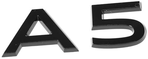 Audi 8B38537405FQ Schriftzug A5 Modellbezeichnung Emblem Aufkleber Heckklappe, selbstklebend, schwarz
