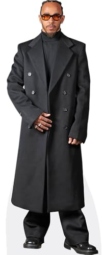 Lewis Hamilton (Black Coat) Pappaufsteller lebensgross