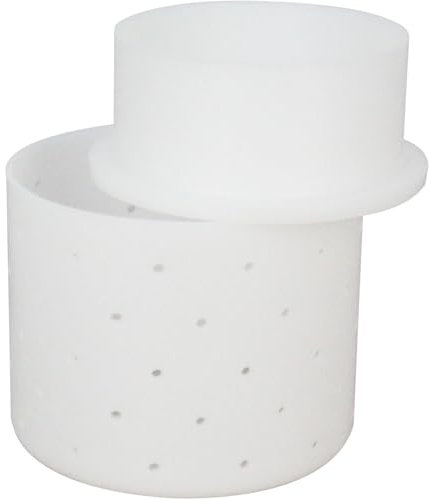 Milky Käseform mit Pressdeckel Ø 110 mm – Käseform zum Käse selber machen – Käseformen für Camembert & Frischkäse – Hochwertige Feta Käseform aus lebensmittelechtem Kunststoff