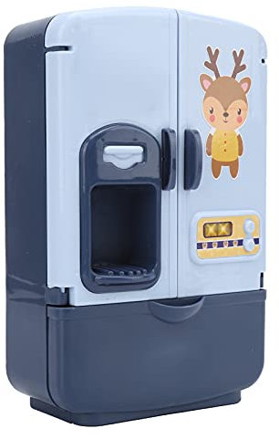 CHICIRIS Set di Giocattoli Frigo Simulazione del Frigorifero Giocattolo Giocate da Cucina per Bambini con Cassetto di Grande capacità di Deposito Interno Deposito a Doppia Porta in modalità ABS (BLUE)