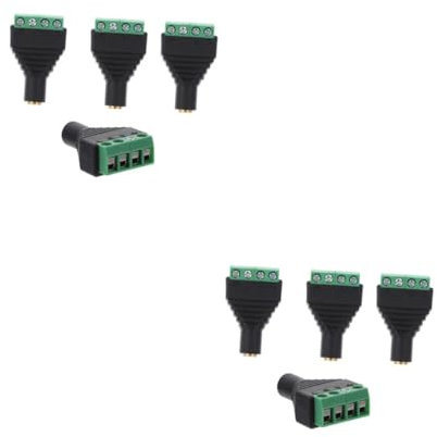 SHINEOFI 2 Set Adattatore Audio Stereo Morsettiera Viti Per Saldatura E Trasferimento Ottimale 4 Pezzi*2