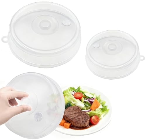 Mikrowellen Abdeckung 3 Stück Abdeckhauben für Lebensmittel | Microwellenabdeckungen Microwave Cover für Abdeckhaube Mikrowelle Lebensmittel Deckel Ein 23cm und Zwei 17cm