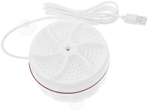 Tragbare Kleiner Waschmaschine Einschulung Feier für Unterwäsche und Socken | USB Betrieben, 5v 2a Eingang, Kunststoff, 15-20l, Automatisch, Kompakt, Leicht, Weiß