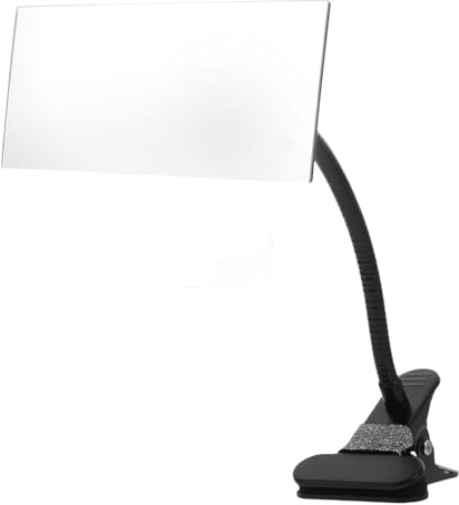 ROMISBABA Klemmbarer Quadratischer Sicherheits Spiegel mit Schwarzem Rahmen Konvexer Rückspiegel für PC Monitor Flexibel Einstellbar für Büroarbeitsplatz und Persönliche Platzsparend und