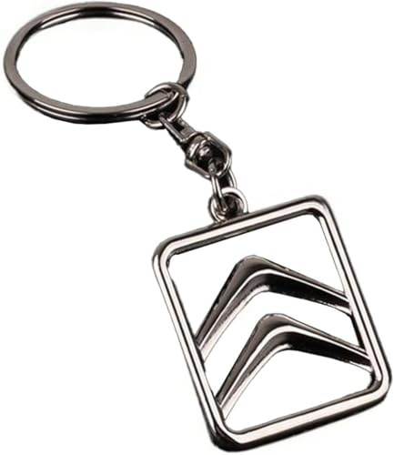ZKAYHGG Porte-Clés de Voiture pour Citroën ë-C3 2024-2025, Trousseau de Clés Anti-Perte Remplacement Portable avec Logo pour Hommes et Femmes,A
