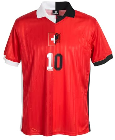 MAMUN Retro Fussball Trikot Mix Schweiz/Albanien