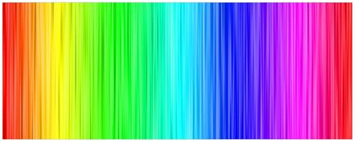 Wallario Küchenrückwand selbstklebend 115 x 50 cm, Motiv: Regenbogenmuster - Farben rot, gelb, grün, blau, pink und rot | Spritzschutz abwischbar & pflegeleicht