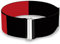 Buckle-Down Damen Gürtel Harley Quinn Diamond Rot Schwarz 58,9 bis 107,7 cm, Mehrfarbig