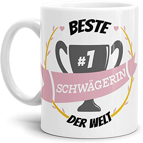 Tassendruck Kaffee-Tasse Beste Schwägerin Weiss/Lustig/Fun/Mug/Cup/Geschenk/Beste Qualität - 25 Jahre Erfahrung