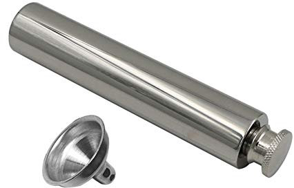 Mini Portable 2oz Stainless Steel Hip Flask Mirror Polished Tube for Alcohol collectsound