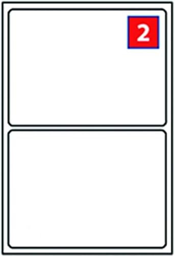 EJRange 2 Labels per A4 Sheet – 100 Sheets (200), 199.6 x 143.5mm Self-Adhesive Address Stickers, Compatible with Inkjet & Laser Printers