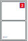 EJRange 2 Labels per A4 Sheet – 100 Sheets (200), 199.6 x 143.5mm Self-Adhesive Address Stickers, Compatible with Inkjet & Laser Printers