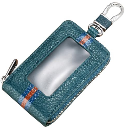 Aileder Faraday Tasche Autoschlüssel Signal Blocker Tasche Keyless Entry Key Fob RFID-Signal Blockierung Auto Schlüssel Hülle Halter Leder Smart Key Protector Tasche (Blau)