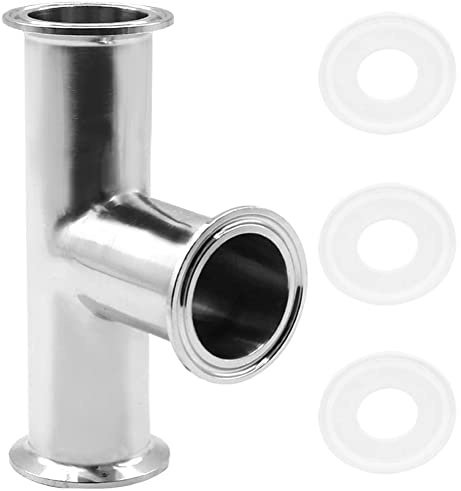 Beduan Raccord Plomberie Sanitaire 3,8 cm en Acier Inoxydable 304 3 Voies (Diamètre Extérieur du Tuyau de 38 mm)