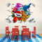 CSCH Wandtattoo Super Wings 3D Durchbruch Wandaufkleber Aufkleber Dekoration Poster Wandbild abnehmbar
