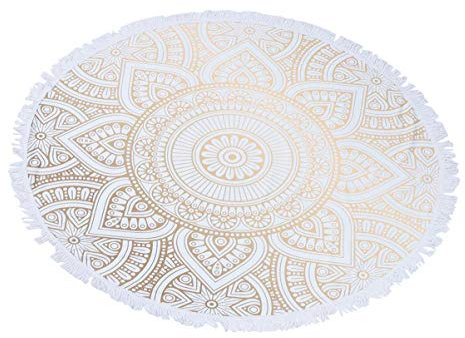 Wakauto Mandala Tapisserie Runde Stranddecke Quaste Werfen Tapisserie Matte Mikrofaser Badetücher Foto Hintergrund Tuch für Badezimmer Meer