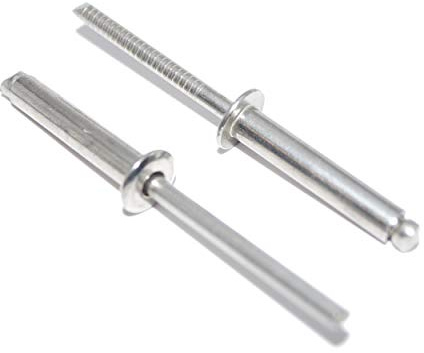 Blindnieten 5X25 mm 50 Stück aus Edelstahl A2 (V2A) mit Flachkopf Form A Popnieten DIN 7337 - ISO 15983