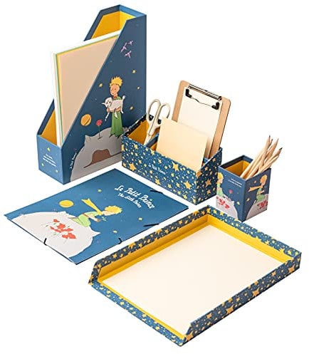 Grupo Erik Schreibtisch Organizer Set Der Kleine Prinz - Stiftehalter Schreibtisch - Mappe A4 - Briefablage Büro Zubehör und Schul Zubehör