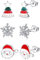LOLIAS 3 Paar Weihnachtsohrringe 925 Sterling Silber Ohrstecker für Frauen Teen Hypoallergen Schneemann Weihnachtsmann Weihnachtsbaum Schneeflocke Ohrringe Weihnachten Thanksgiving Schmuck Geschenk