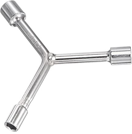 sourcing map Llave hexagonal tipo Y de 3 vías, herramienta de reparación combinada de 8 mm, 10 mm, 12 mm, 3 pulgadas