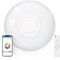 Plafón LED Rainbow Ksix, Altavoz integrado, Conectada, Sigue el ritmo de la música, Modos de luz RGB, 40cm, 30W, Blanco