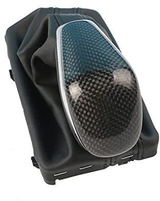 Tsgmnol Car-Styling-Zubehör Kohlefaser-Abdeckung Automatik-Schaltknauf Griff Leder Für A&UDI A6 2016 2017 2018 4GD713139B